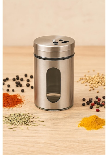 Cam Metal Kapaklı Tuzluk 100 Ml Metal