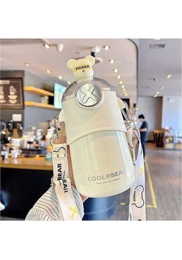 316 Paslanmaz Çelik Çocuk Suluk 480ml - Mavi 5jıvsf Beyaz Pirinç