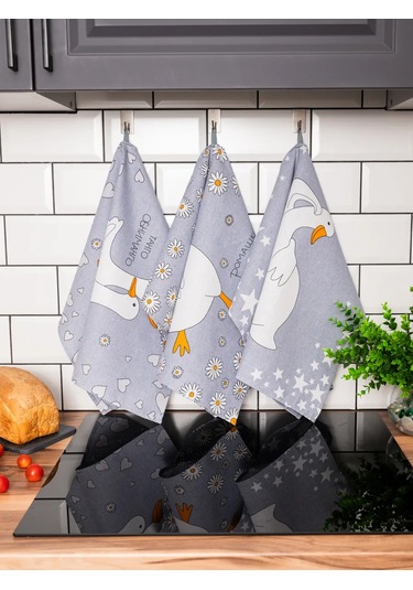 Arstex 3'lü Set Mutfak Havlusu 221789922 Beyaz