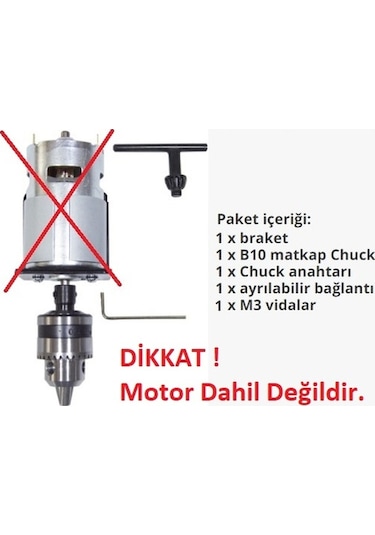 Motor için Mini Anahtarlı Metal Mandren Set Proje Ödev Araştırma