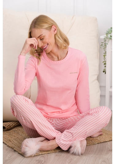 Pierre Cardin Pembe Çizgili Kadın Pijama Takımı