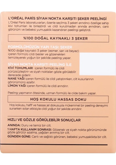 L'Oreal Paris Siyah Nokta Karşıtı Şeker Peelingi 50 ML