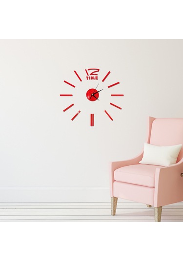 Yaleker Şık Duvar Saati - Ev Dekorasyonu İçin Modern Ve Dayanıklı Siyah Dıy Saat Çok Renki