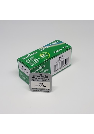 Murata Murata-Sony 362 SR721SW 1,55V Saat Pili-10 Adet