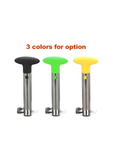 Dofolink Stahl Ananas Kabuk Açıcı - Sarı, Yeşil, Siyah Seçenekli, 24cm Boyutlu, 173g Ağırlık