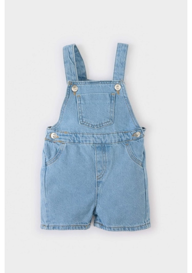 Defacto Erkek Bebek Kısa Salopet Jean Tulum Z5209a225smnm28 Mavi