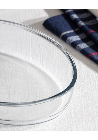 Madame Coco Cholet Büyük Boy Oval Borosilikat Cam Fırın Tepsisi Kase0000000055 Çok Renkli