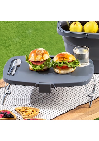 Porsima 07-1304 Katlanır Piknik Sepeti Masalı 21 L Antrasit