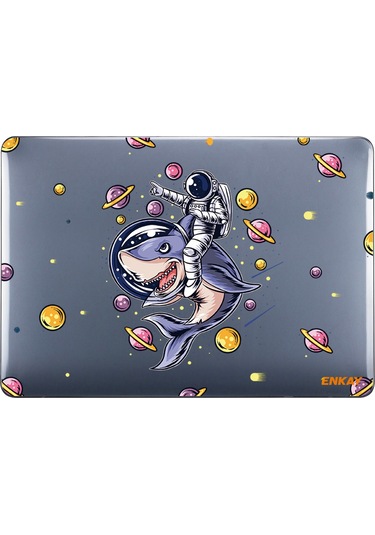 MacBook Pro 16" A2141 Desenli Koruyucu Laptop Kılıfı Köpek Balığı