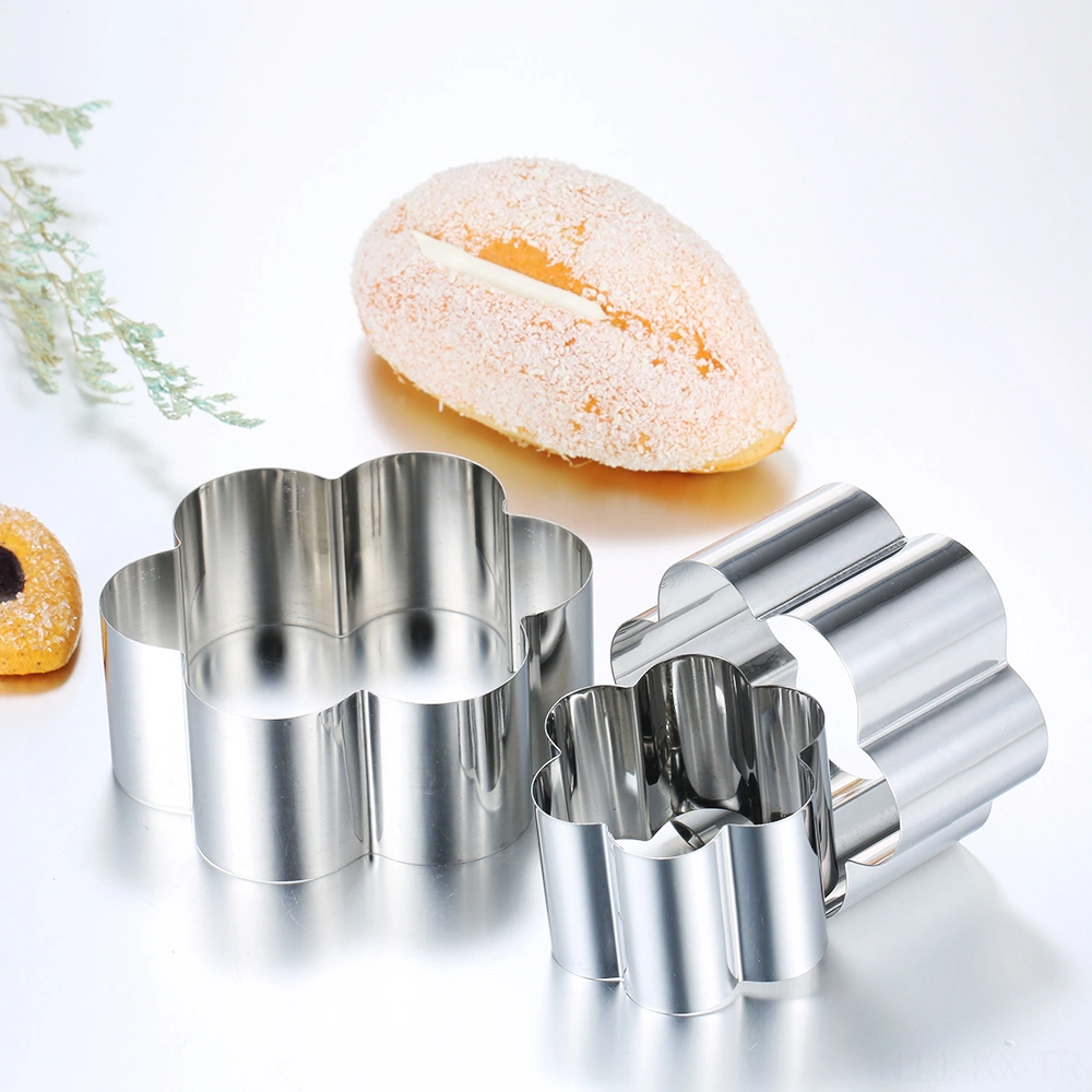 Kangvka 430 Çelik 3'lü Bisküvi Kese Seti - Çiçek/elmas/kare Şekilleri - Hamur Kalıbı, Pastry Ve Omlet Şekillendirici Diğer