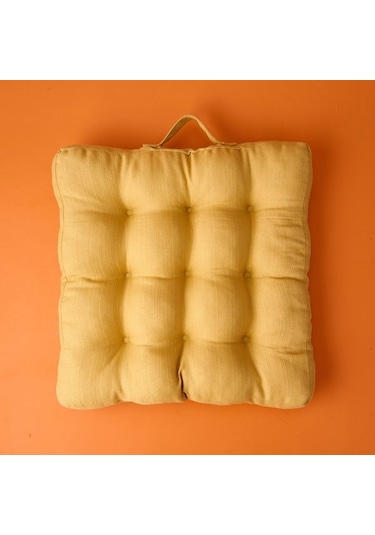 Evidea Soft Traum Sandalye Minderi - Hardal - 45x45 Cm Hardal