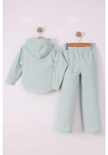 Monox Kız Çocuk Sim İpli Fitilli Polar Takım Yeşil