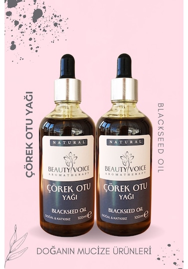 Beauty Voice %100 Doğal Soğuk Sıkım Çörek Otu Yağı 200ml 2li Set