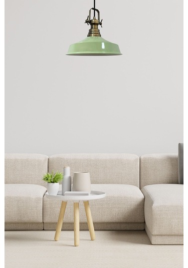 Asaletli Tekli Avize Yeni Eskitme Başlık Retro Sarkıt Lamba Restoran Salon Aydınlatma Mint Yeşili