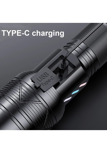 Mso Profesyonel 20watt 5000mah Powerbank Type-c Led Fener Siyah