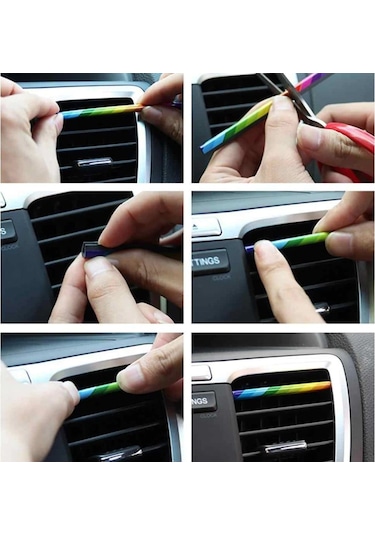 Meyzone Araç Içi Klima Izgara Hava Çıkış Dekoratif Şeritler Klima Şerit