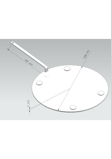 Fa-İndüksiyon Paslanmaz Çelik Isı İletim Plakası Dönüştürücü Tabanlık 24 CM
