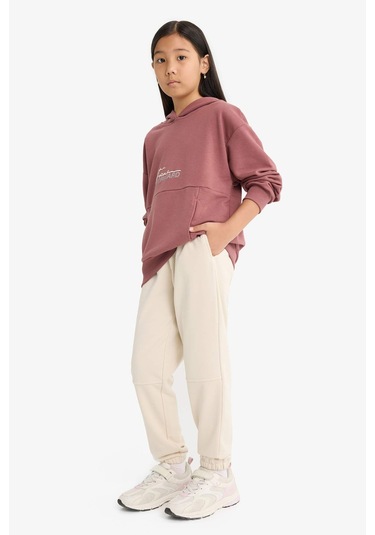 Defacto Kız Çocuk Beli Lastikli Jogger Eşofman Altı F0389a825aubg74 Bej