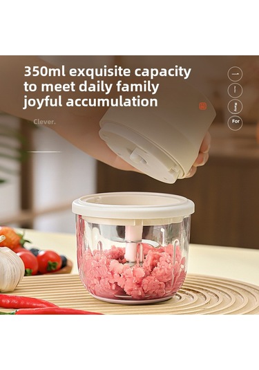 Reedark Elektrikli Sarımsak Crusher 150ml - Hızlı Sarımsak Ezici, Mutfak Aleti Krem Beyaz Diğer