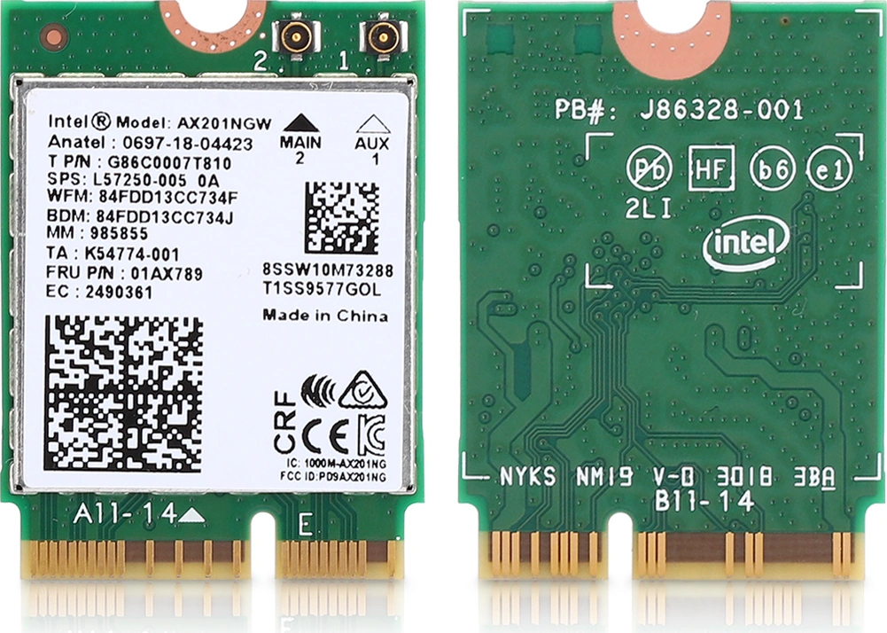 Xiyyadms Ax201ngw M.2 Cnvio2 Wifi6 Ağ Kartı, 2.4gbps 5ghz 160mhz , 574mbps 2.4ghz , Bluetooth 5.0, Mu-mımo, Sadece Windows 10 X64