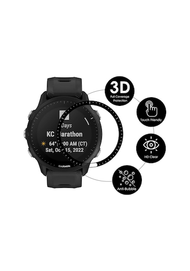 Garmin Forerunner 955/955 Solar İçin 5 Adet Enkay 3d Tam Kapsama Yumuşak Pc Kenar Pmma Hd Ekran Koruyucu Film