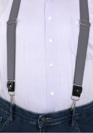 Kancalı Gri Pantolon Askısı 4 Kancalı