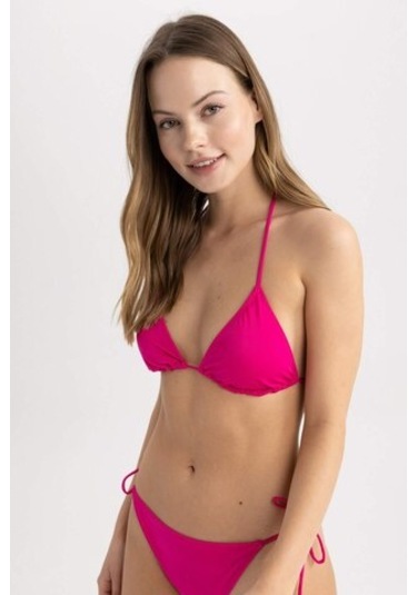 Defacto Fall İn Love Regular Fit Üçgen Bikini Üstü T3666az23sppn615 Pembe
