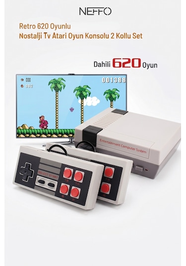 Atari Tv Mini Game Anniversary Edition 620 Oyunlu 2 Kollu Tv Oyun Konsolu