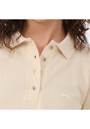 Slazenger VERA I Kadın Polo Yaka Krem Tişört