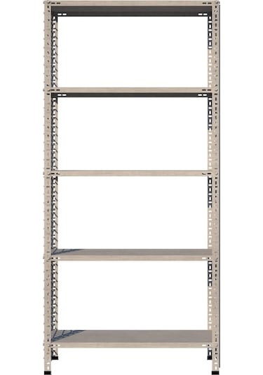 Rafburada 5 Katlı Galvaniz Tel Kafes Çelik Raf - Dekoratif Raf-31x60 cm-150 cm