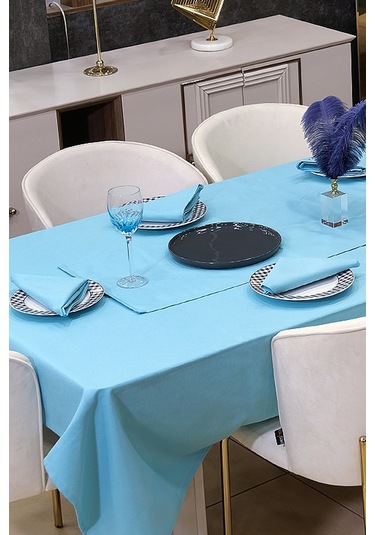 Dream Kumaş Peçete Modelleri Leke Tutmaz Kumaş Peçete Çeyiz Seti 6lı Paket Açık Mavi