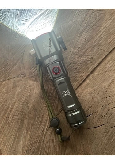 Gld 218 Pro El Feneri Şarjlı Lamba Projektör Uzun Menzilli Çekiç Kamp Feneri Siyah