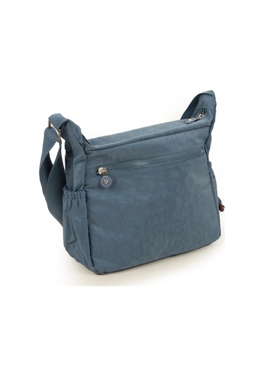 Krinkıl / Klinkır Su Geçirmez Kumaş Çok Gözlü Çapraz Kol Ve Omuz Postacı Çantası Mavi 9507 Mavi