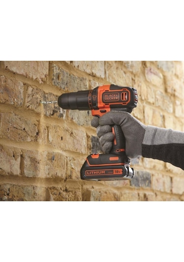 Black+Decker BDCHD18KB-QW 18V 1.5 Ah Li-Ion Çift Akülü 2 Vitesli Şarjlı Darbeli Matkap Vidalama