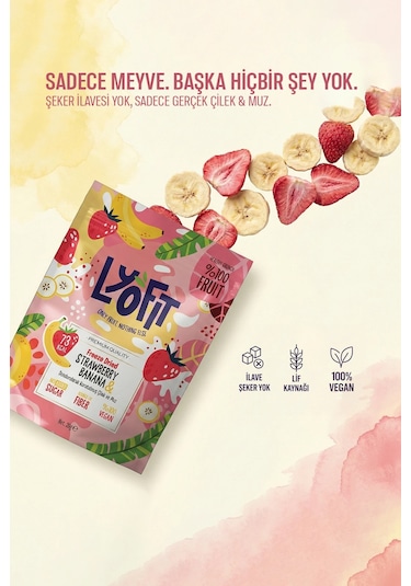 Freeze Dried Muz Çilek 20 G