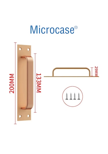 Microcase Alüminyum Dış Mekan İç Mekan Kapıları Çekmece Dolap Kapı Kulpu 2 Adet Al5370 Beyaz