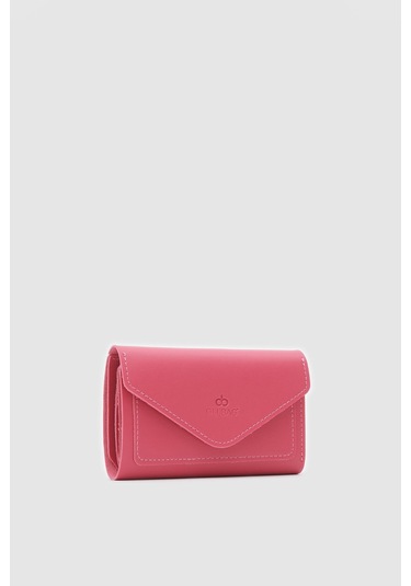 Zarf Detaylı Nakit Ve Bozuk Para Bölmeli Bayan Cüzdan-fuşya Fuşya