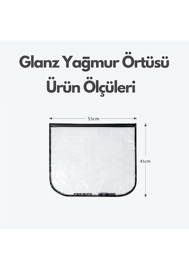 Glanz Elektrikli Araç Şarj Soketi Yağmur Koruma Brandası, Ev Şarj Soket Koruyucu 55 - 45 Cm