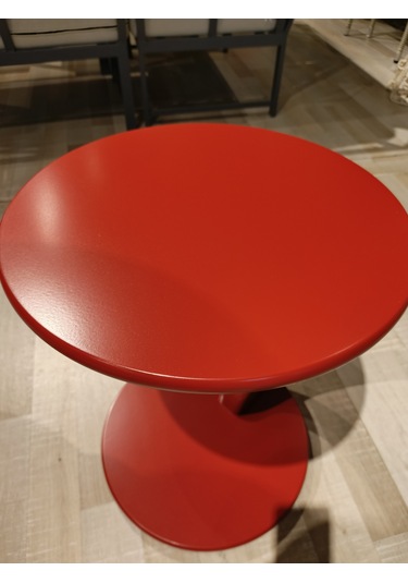 Mercan Mobilya Tekerlekli C Sehpa Yan Sehpa 40 55 Kırmızı