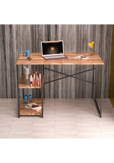 Çalışma Masası Yandan Raflı Atlantik Çam Atlantik Çam