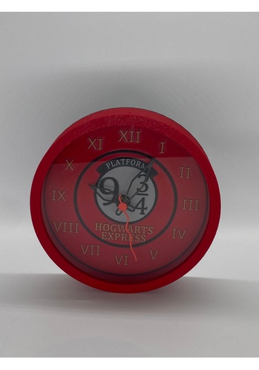 Hogwarts Express Temalı, Siyah Kasa Duvar Saati Siyah