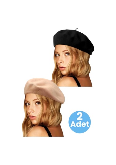 Tezzgelsin Kadın 2'li Fransız Ressam Bere Siyah - Vizon