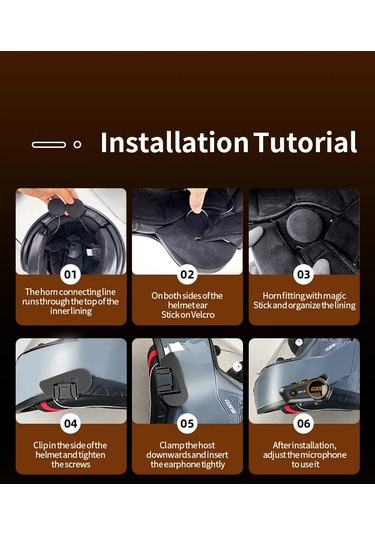 3d Surround Ağır Bas Motosiklet Kask Kulaklık Stereo Bluetooth Eller Serbest Hard Tube Mic