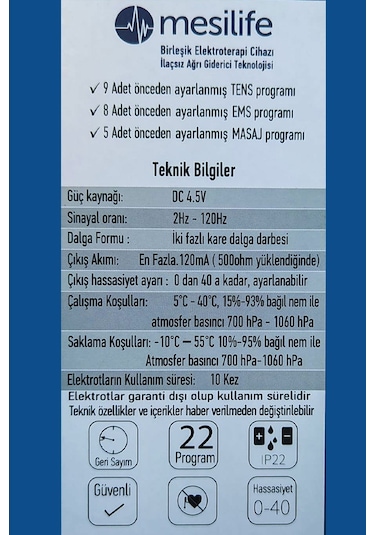 Mesilife Tens+Ms+Masaj Çok Renkli