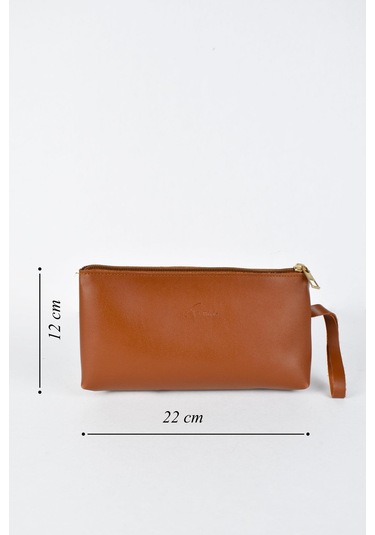 Biriz Kadın Makyaj Çantası - Taba