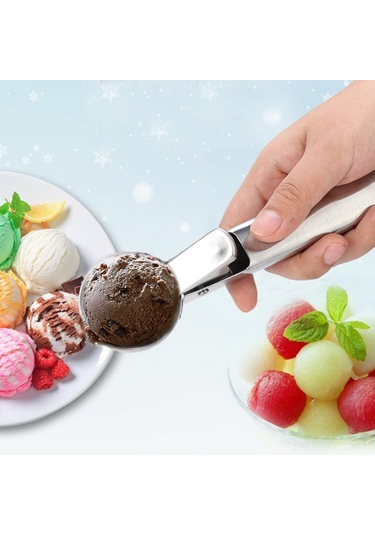 Konesam 5 Cm Çaplı 430 Paslanmaz Çelik Dondurma Topu Kuvveti - Ergonomik Kollu, Yaylı Tasarım, Yemek Grubu Diğer