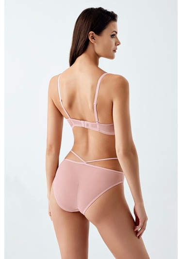Luw 6110 Pudra Dolgulu Sütyen Külot 2Li Takım Pudra