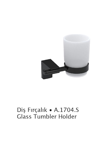 Deppot F1 Mat Siyah Diş Fırçalık A.1704.S Mat Siyah