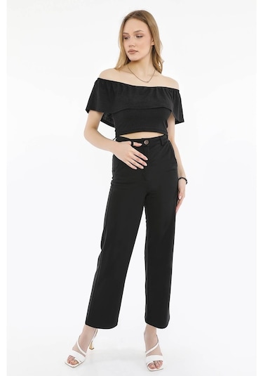 Alexandergardı Volanlı Crop Top (B21-3100)