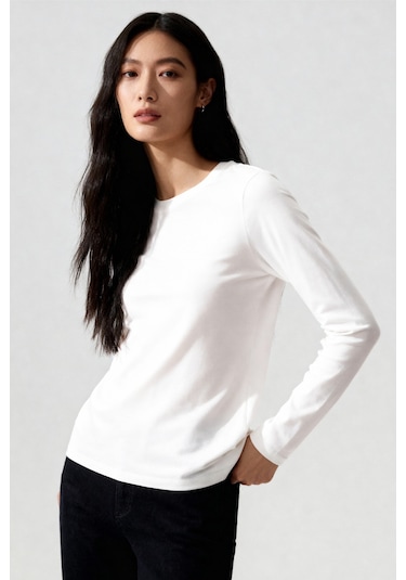Tommylife Basic O Yaka 2li Paket Beyaz Kadın T-shirt Beyaz